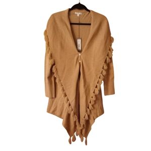 Eva Mendes New York & Co 3 Button Fringe Sweater Long Sleeves Size XL NWT